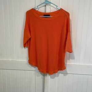 Banana Republic orange super cute knit sweater with 3/4 sleeves size S